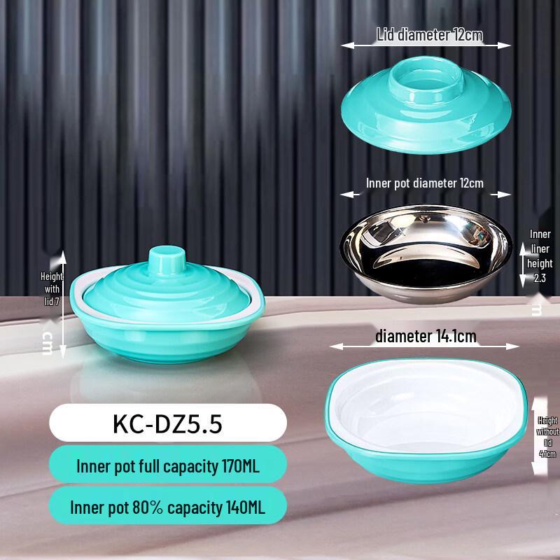 

Набор квадратных суповых мисок из меламина Ruhan 5,5 дюйма с внутренней вставкой (4 упаковки)