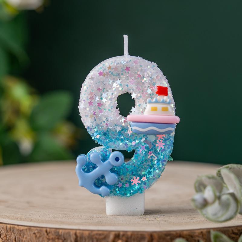 Xiyin Creative Small Boat Birthday Candle Set for Cake Decorations and Party Decor.