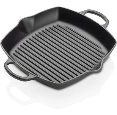 Frigideira-grelha quadrada alta de ferro fundido Le Creuset preta fosca 30 cm (20200300000422)