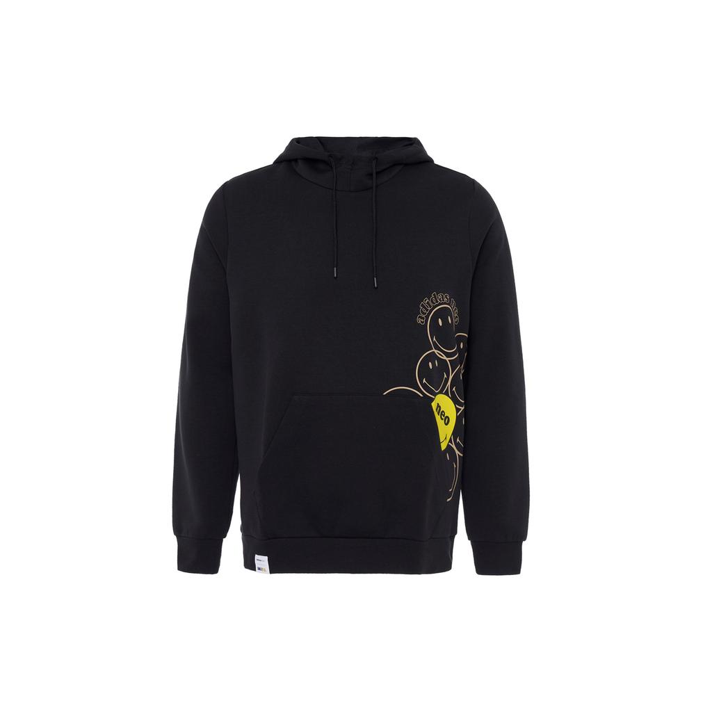 Adidas Neo X SMILEY Sweatshirts Men's Black Hooded Moderate Regular HE7955