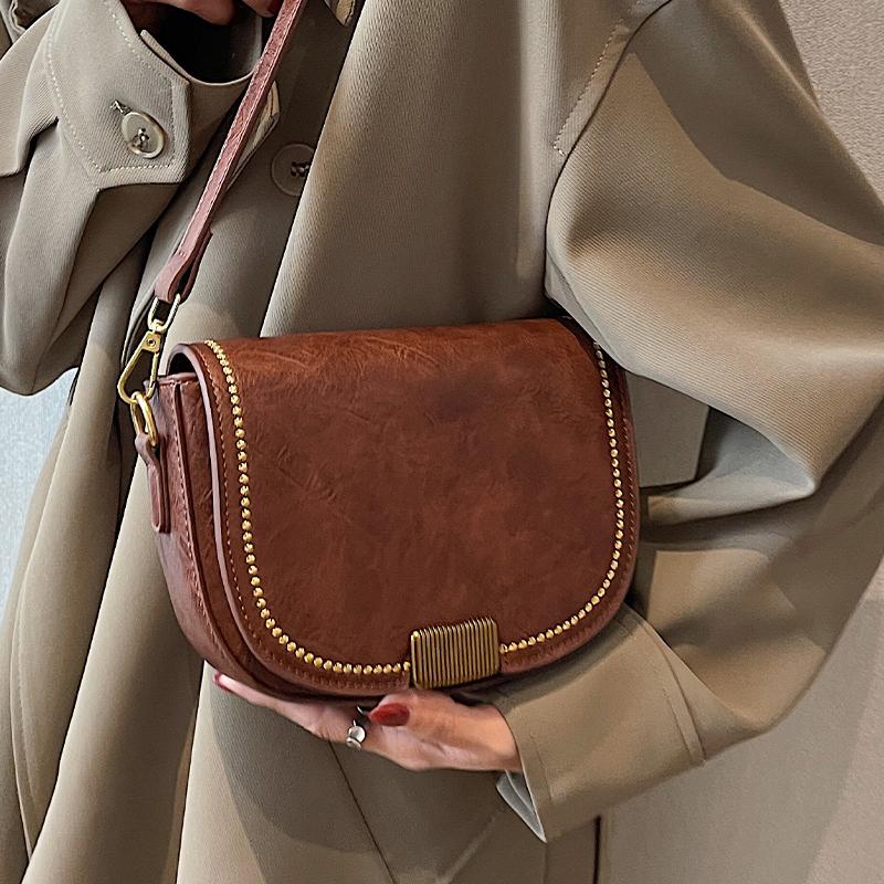 Retro Underarm Bags Women's New PU Fashion High-Quality Messenger Bags Korean Chic All-Match Shoulder Bags