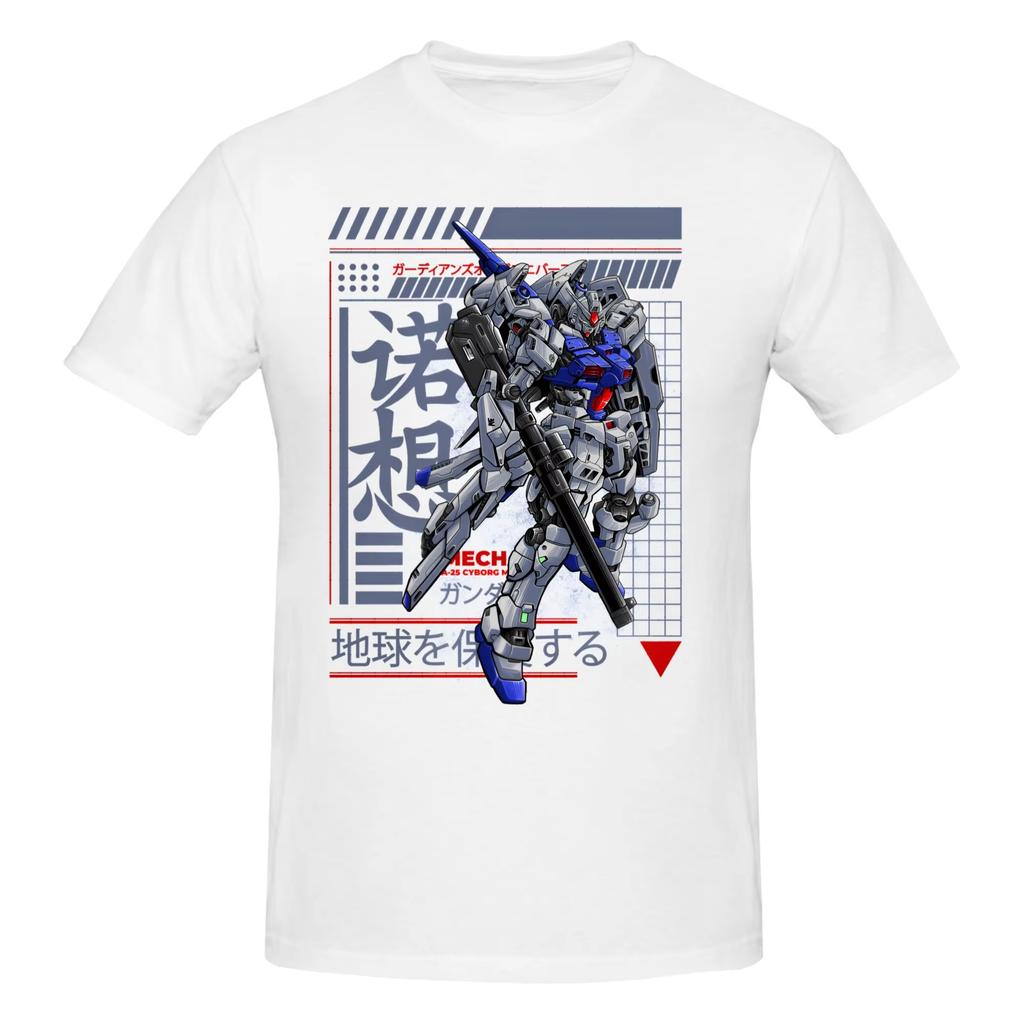 Mecha Warrior Gundam T Shirt for Men 2026 Cotton Freedom T-shirts Summer Short Sleeve Tee Shirt Slim Fit Clothing Gift