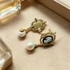 Zhuji Natural Freshwater Pearl Earrings Retro Temperament Relief Beauty S911 Silver Needle Light Luxury Earrings Women's High Sense