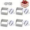 4Pcs Stainless Steel Cake Ring Mold Reusable Cooking Ring Mousse Mold  Baking Mousse Desserts