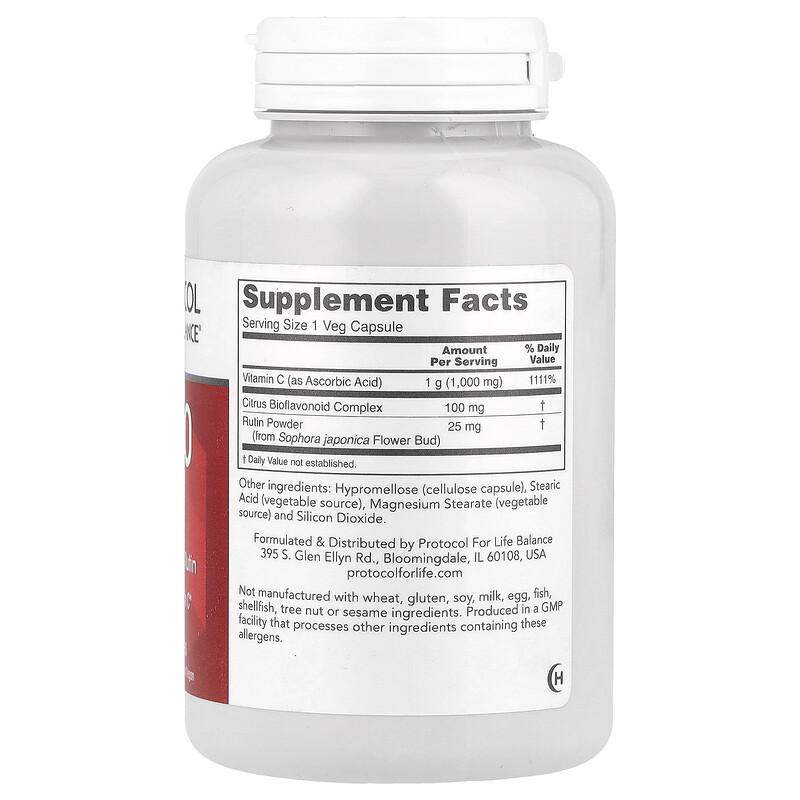C-1000 Caps with Bioflavonoids & Rutin, 120 Veg Capsules