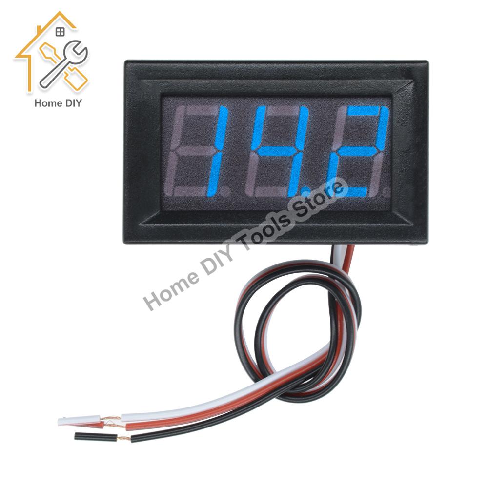 

Digital Voltmeter 0.56 Inch DC 0-30V 3 Wire LED Display Voltage Meter Voltmeter Tester with Shell Red/Blue/Green For Motorcycle синій