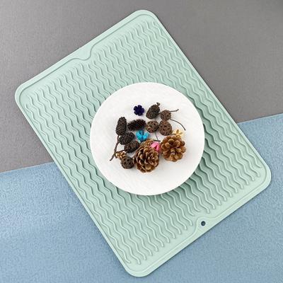 Silicone Drain Mat Anti-slip Base Food Grade Easy To Clean Cookware Drying Tray Air Circulation Drain Mat