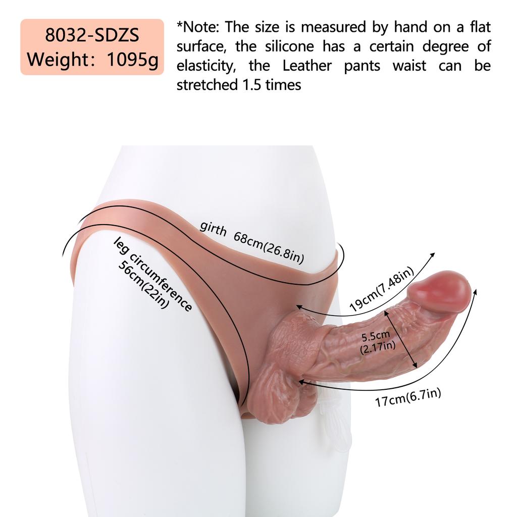 SXXY Strap On DildoSkin Squirting Penis With Silicone Pants  Ejaculation Realistic Dildo Underwear Skin Touch Sex Toys for Women