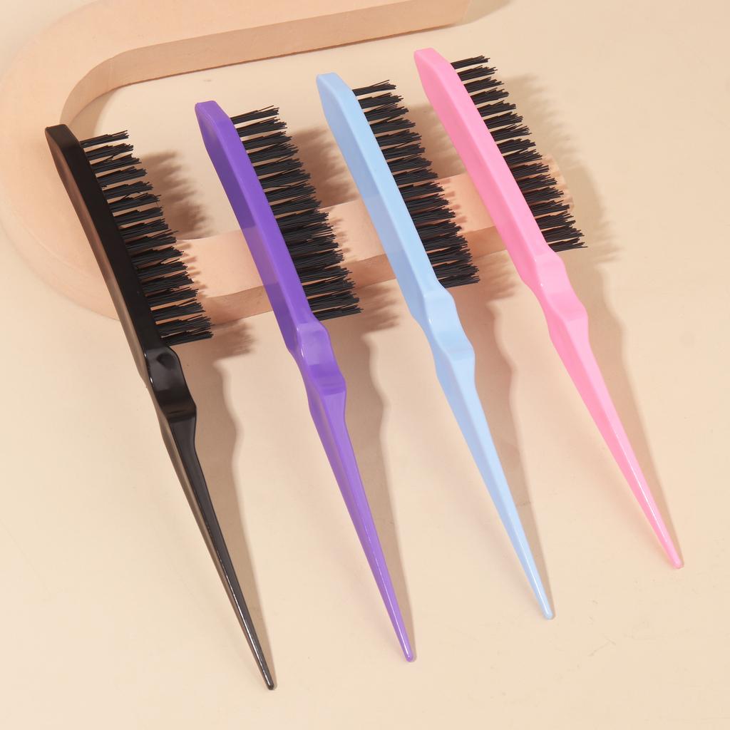1pcs Hair Teasing Brush, Salon Back Combing Brush Rat Tail Teasing Hair Brush Nylon for Back Combing Styling Tool