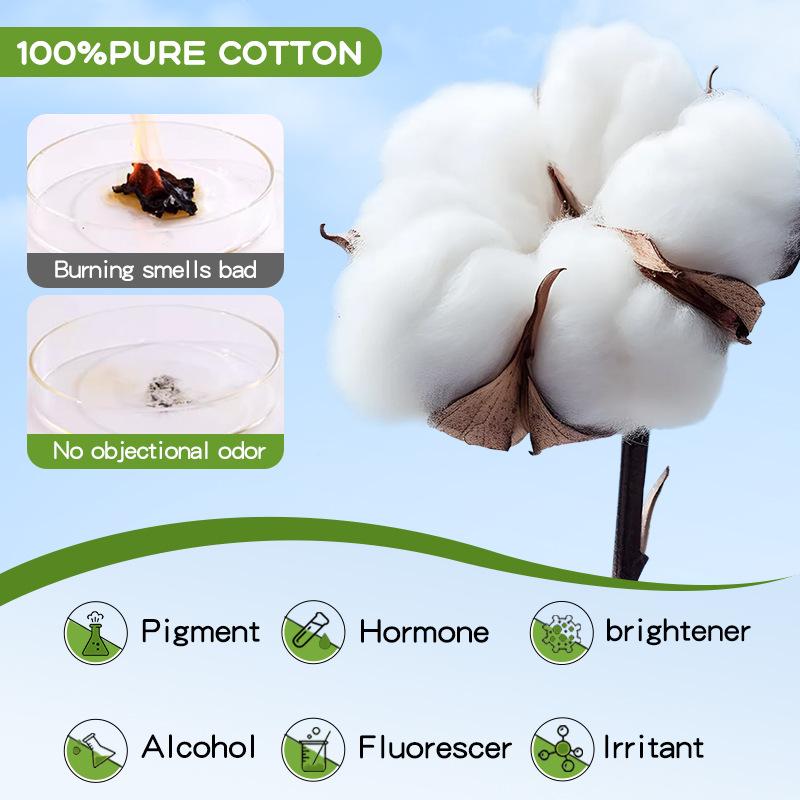 Avocado Portable Cotton 100PIECES Gentle Makeup Remover Pure Cotton Cosmetic Towel
