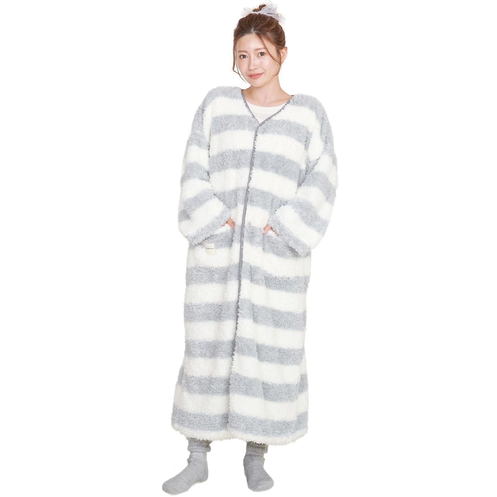 

Luanna Jenna Women s Wearable Blanket, Loungewear, Fluffy, Birthday Gift, QWHIB08 (Blue Gray)