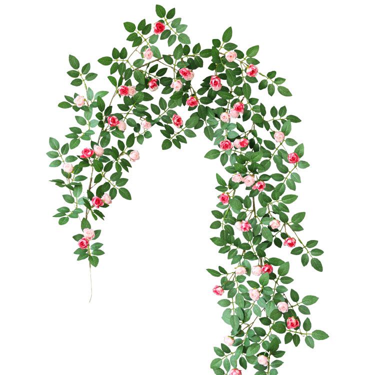 Rose Vine Faux Flower Garland for Air Conditioner, Ceiling, and Wall Decoration
