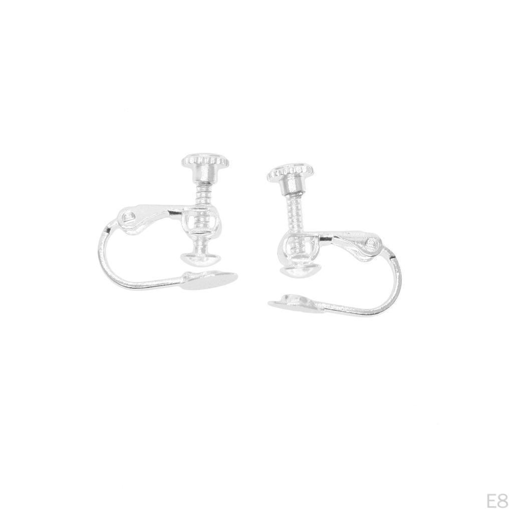 10 kusů nastavitelné šroubovací náušnicové spony ušní dráty Podložka pro