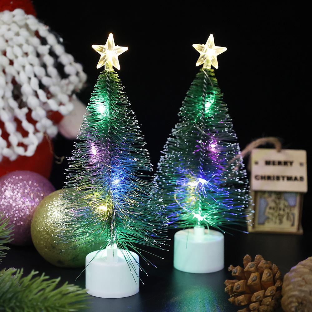 1/3pcs Christmas Green Cedar LED Lights Mini Christmas Tree Multicolor String Lights Desktop Night Light Christmas Holiday Gifts