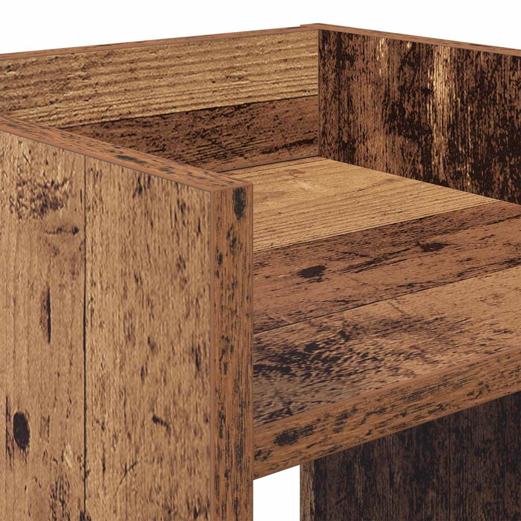 Plant Stand Reclaimed Wood 30 x 30 x 100 cm Wood Based Material