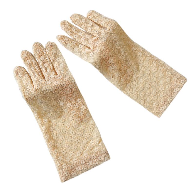 

1Пара Наружная защита от солнца Перчатки для пальцев Рукавицы Автомобильные перчатки для вождения Кружевные перчатки Женские прохладные