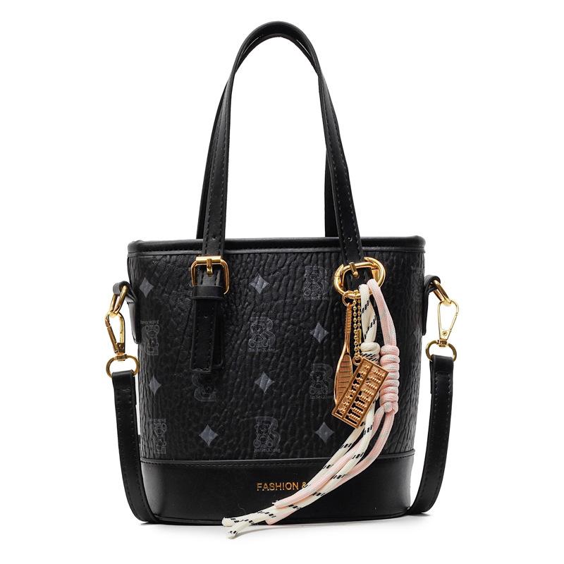 Korean Version of the New Product, High-end Classic Printing Fashion, Portable Bucket Bag, Niche Temperament, Women's Commuter Style Messenger Bag