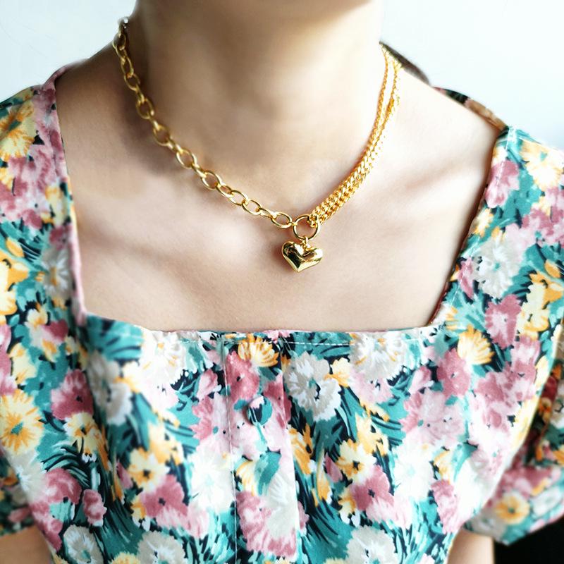 

18k Gold Ins Clavicle Necklace: European & American Style, Women s Hip Hop Choker