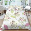 Family Bedding Single Double Bed Full Size Plant Printing Series Bedding Leaf Pattern Pillowcase and Quilt Cover Washable Home Decoration