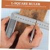300/500mm Aluminiumlegierung Quadratisches Lineal Rechtwinklig 90° Winkelmesser Holzbearbeitungslineal Stahl Winkelmesser Messwerkzeuge Messlehre