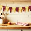 Maroon Gold Graduation Decorations 2026/Burgundy Gold Birthday Decorations Triangle Bunting Banner Burgundy Wedding Fall Bridal Shower/USC Graduation