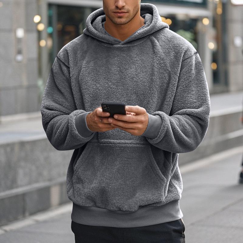 Men's Trendy Winter Casual Fleece Hooded Sweatshirt