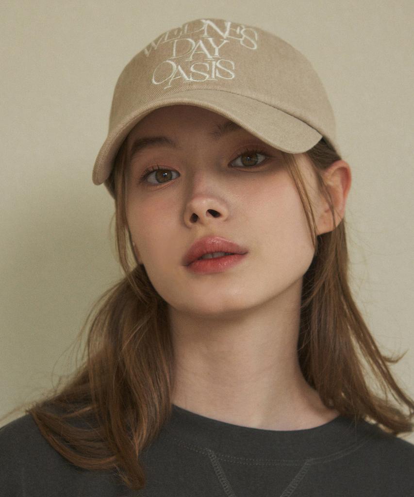 Wednesday Oasis For Woman Signature Lettering Pigment Ball Cap (9 Colors)