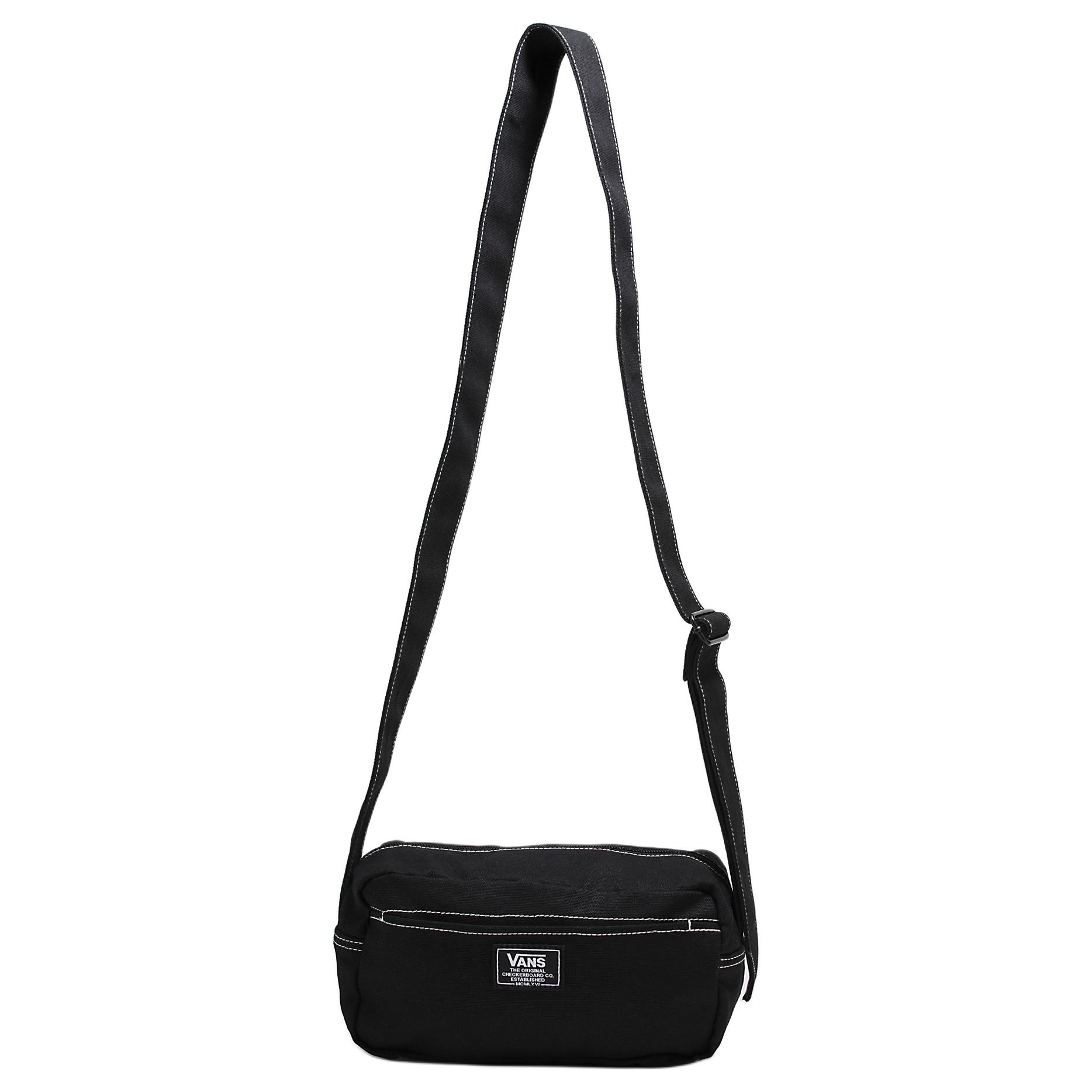 

Vans Durable Everyday Zipper Closure Cotton Shoulder Crossbody Bag Unisex bags Black VN000HRUBLK Black