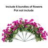 QX2E Low Maintenance 7 Flower Artificial Hibiscus For Exteriors Decoration
