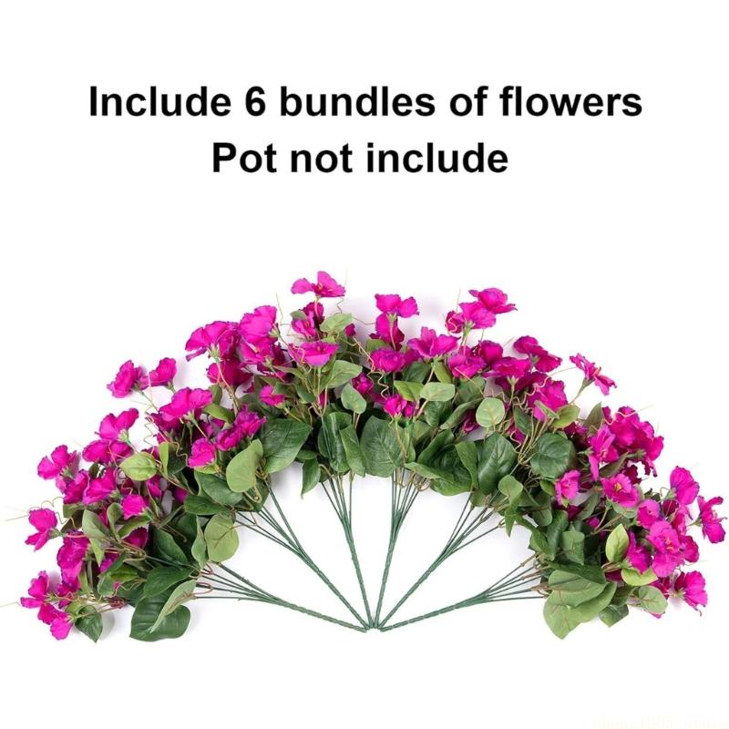 QX2E Low Maintenance 7 Flower Artificial Hibiscus For Exteriors Decoration