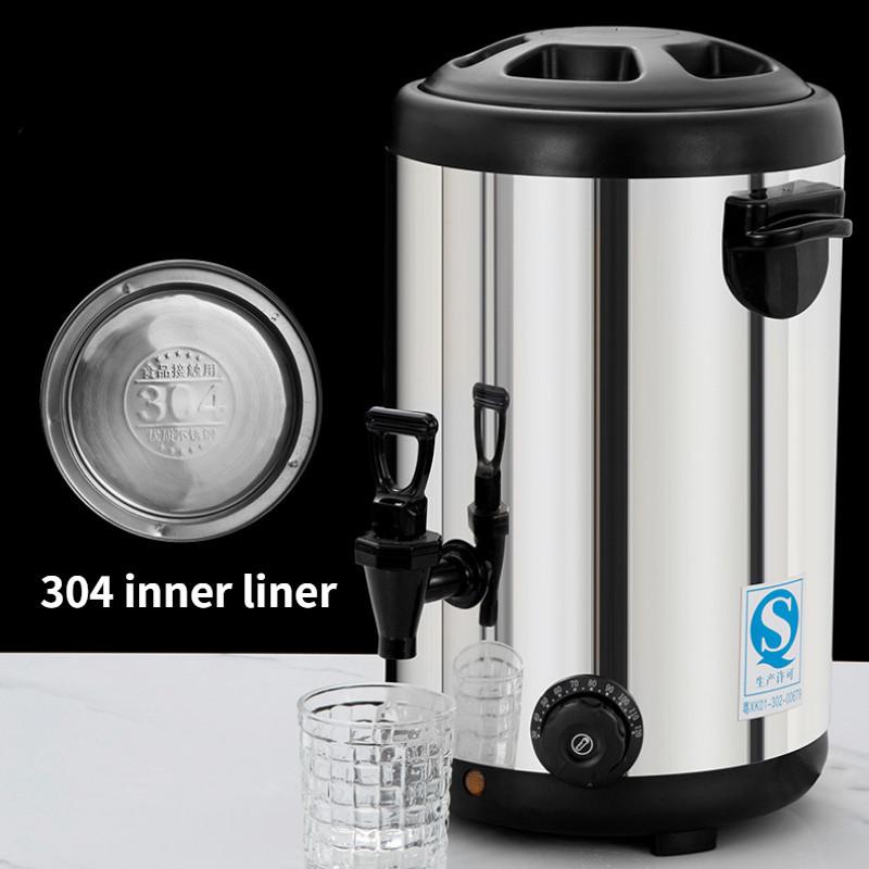 8L/12L/16L/18L Electric Double-layer Milk Tea Bucket Stainless Steel Hot Water Insulation Bucket Automatic Heating Boiling Water Machine