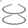 2Pcs Hair Hoop High Elasticity Anti-deform Washing Hoop Non-Falling Wave Anti-Slip Headwear Shaped Face Hair Band Home