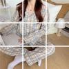 Korean Style Women's Long Sleeve Cardigan and Pajama Set for Spring, Autumn, and Winter Home Wear