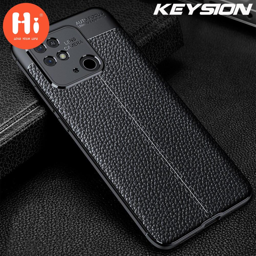 

Противоударный чехол KEYSION для Redmi 10C 10A, силиконовая задняя крышка с кожаной текстурой для телефона Xiaomi Redmi 10 2022