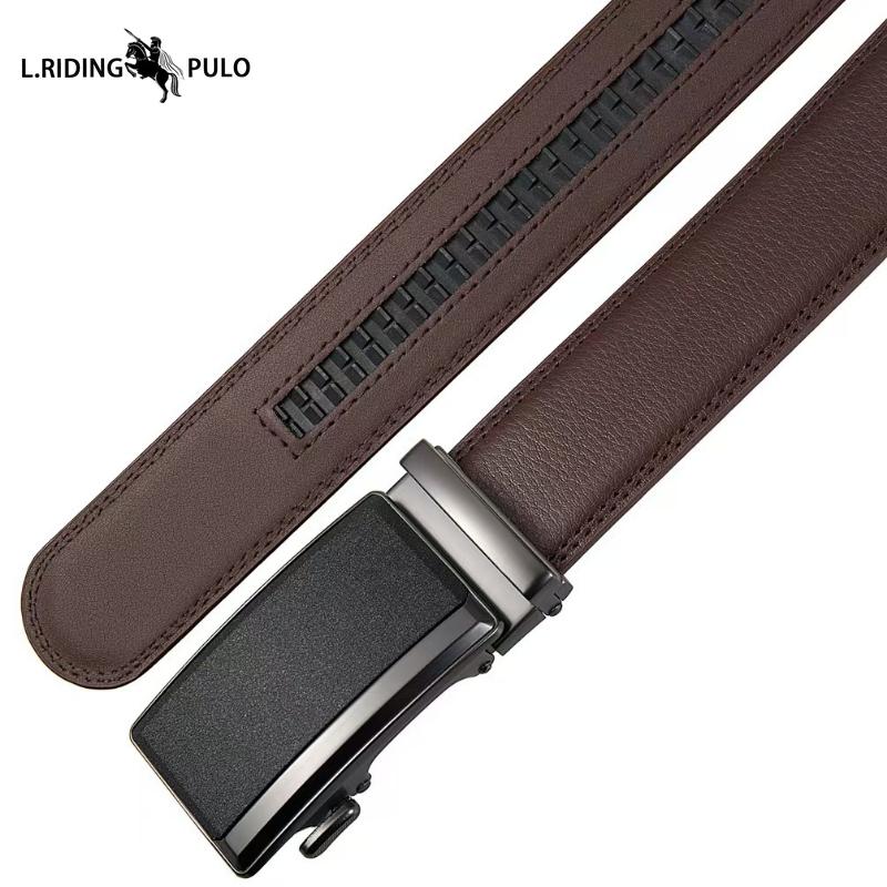 Cowhide Belt Men's Genuine Leather Automatic Buckle Belt Fashionable Casual All-match Jeans Belt