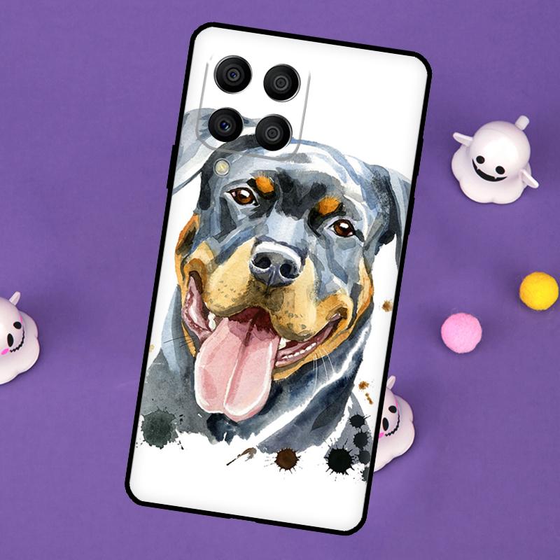 Cartoon Rottweiler Dog Cover For Samsung Galaxy M32 M52 M12 M13 M33 M23 M53 M15 M55 M31 M51 M14 M34 M54 M20 Case