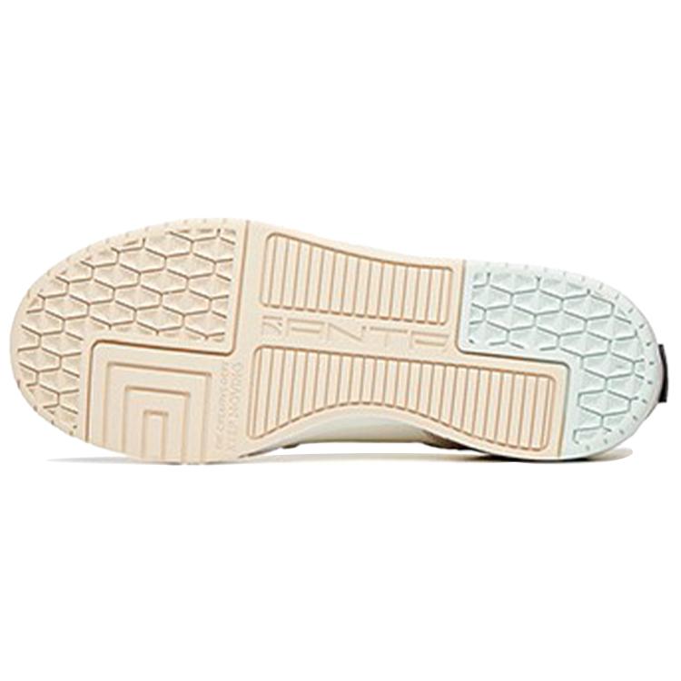 Anta Life Collection Wear resistant And Lightweight Low top Skateboard Shoes Women's White Yellow 922118081-2