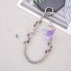 Butterfly Crystal Beaded Wrist Phone Chain Bag Keychain Jewelry