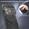 Shockproof Armor Magnetic Phone Cases for IPhone 17 16 15 14 13 12 11 Pro Max Plus 17 Air Ring Rotation Holder Anti-Drop Cover