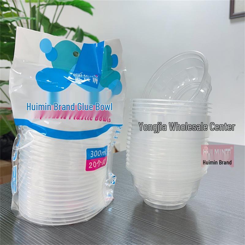 Huimin Disposable Thickened Takeaway Bowl: 300ml & 400ml, Round Meal Bowl, Free Shipping