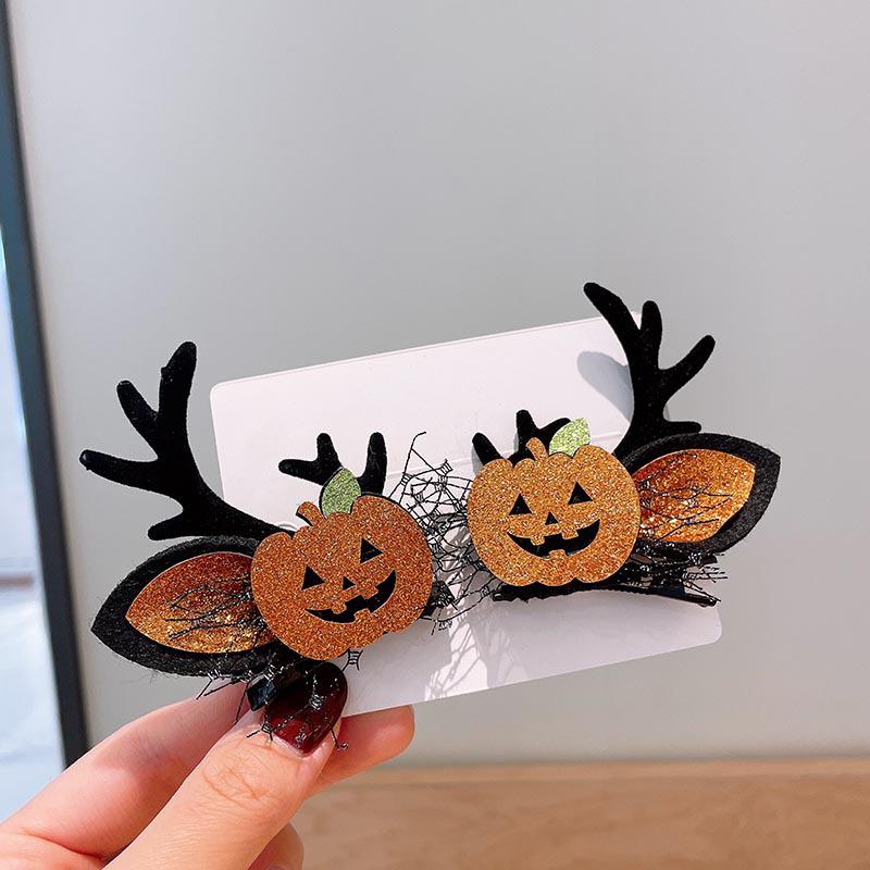 Bandeau Citrouille d'Halloween Squelettique & Pinces à Cheveux Mignonnes pour Enfants