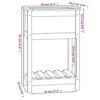 VidaXL Planter with Shelf White 54x34.5x81 Cm Solid Pine Wood 823753