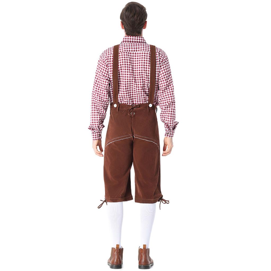 Pánské německé bavorské Oktoberfestové šle Overal Tradiční kostým