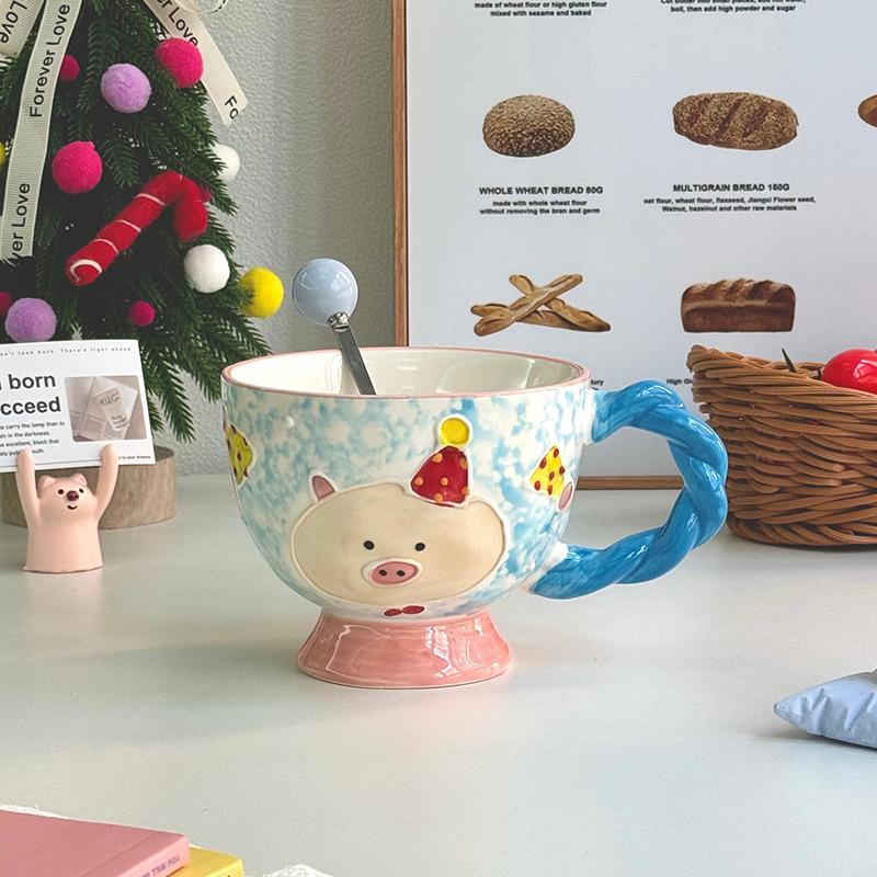 Urodzinowy prezent na ukończenie szkoły kubek ceramiczny ręcznie malowany podszkliwnie dla dziewczyny i chłopaka praktyczny upominek pamiątkowy pudełko prezentowe