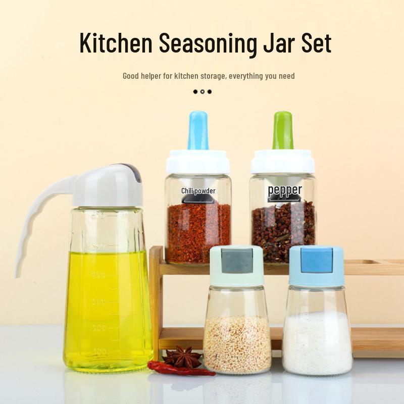 

Ru Han Glass Kitchen Spice Jar Set