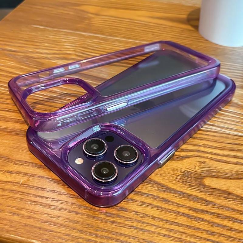 Husă transparentă din acrilic dur, rezistentă la șocuri, pentru iPhone 14 13 12 11 Pro XS Max X XR 14 Plus, husă de protecție moale din silicon