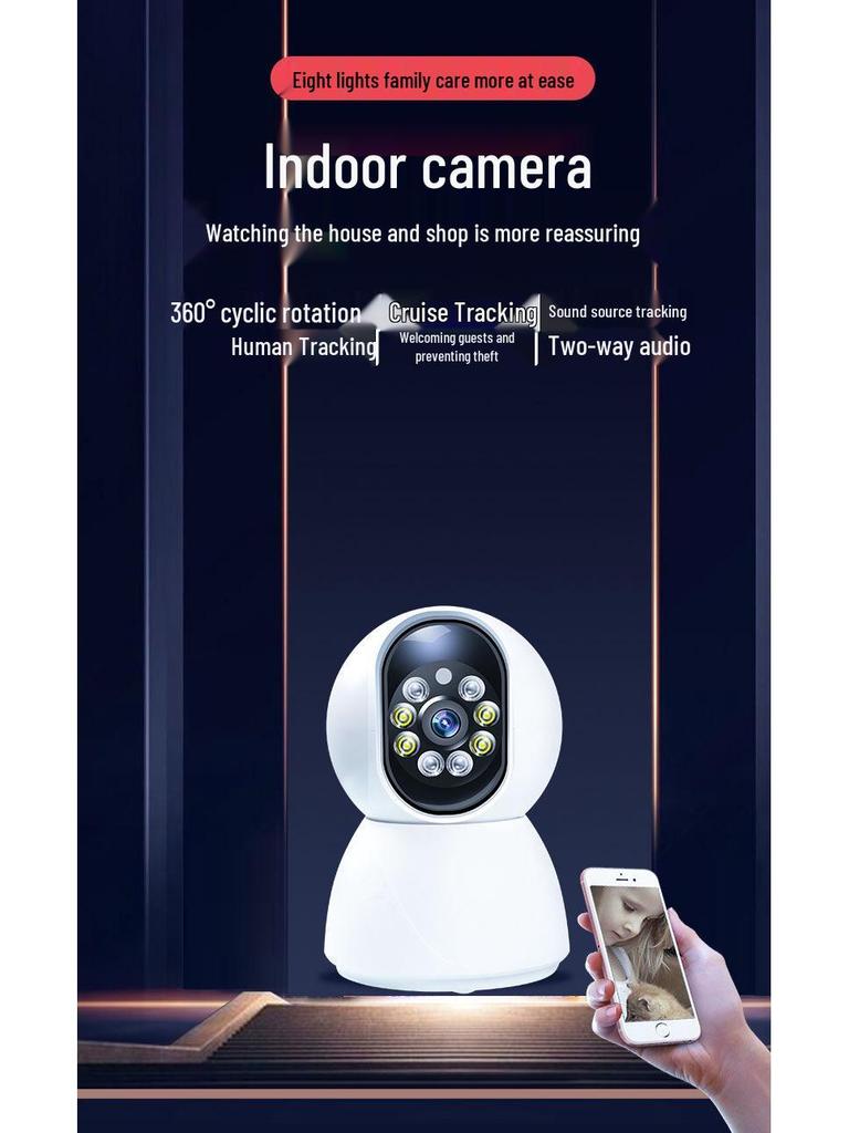 3 Million Smart 5G WiFi Home Surveillance Camera with Dual-Band, Remote Alarm Monitoring & Two-Way Voice Intercom