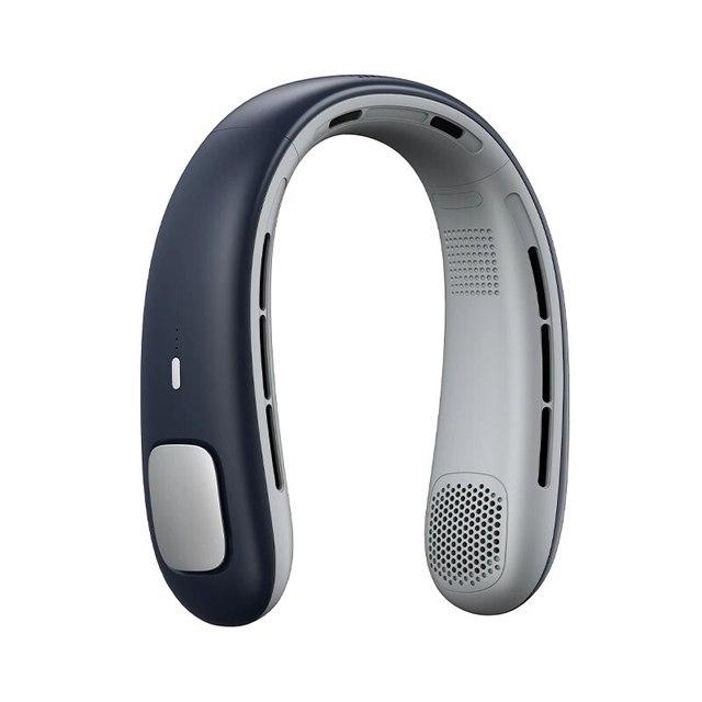 Přenosný ventilátor na krk Hands free Bezlopatkový ventilátor Napájený baterií Osobní nositelný ventilátor Bezlopatkový dobíjecí design sluchátek USB Pow