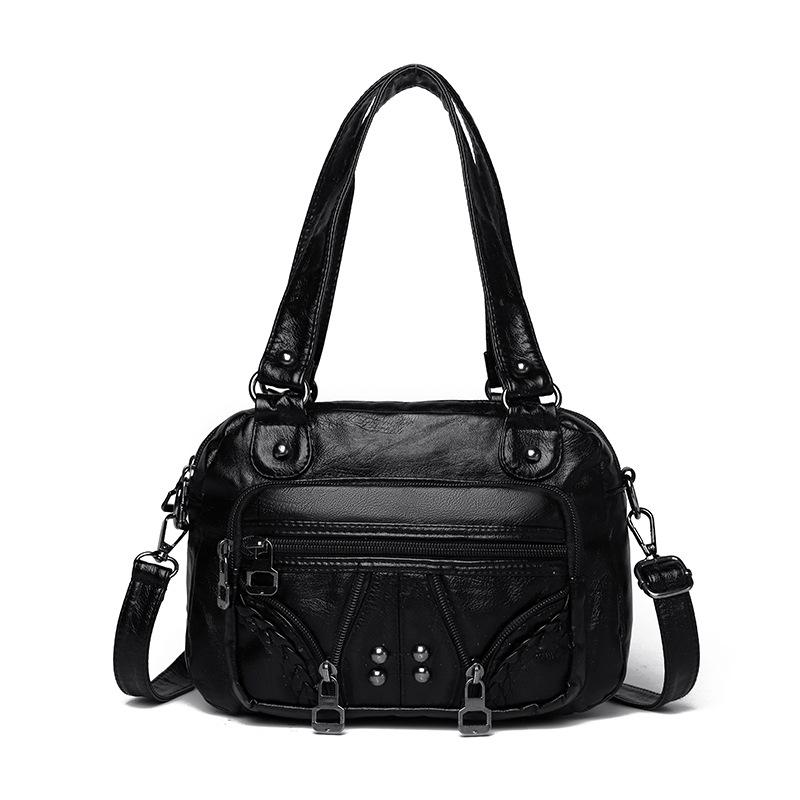 Soft Leather Bag Crossbody Portable Underarm Women's Bag Trendy Handbag New High-end Medium Mother Mobile Phone Bag