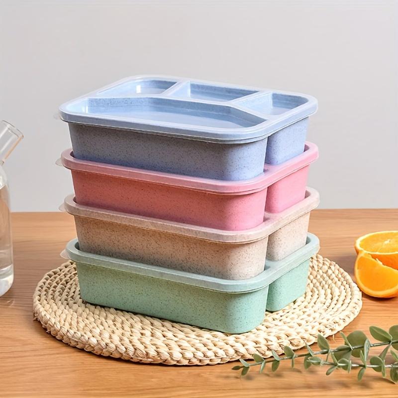 4 Grids Lunch Box Bento Box Lunch Containers for Adult/Kid/Toddler Picnic Bento Lunch Box Microwave Dishwasher Freezer Safe 2024